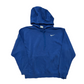 Nike Blue Mini Swoosh Hoodie Sweatshirt - XLarge - 25" x 26"