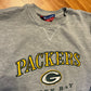 Champion Green Bay Packers Grey Crewneck NFL Sweatshirt - Medium - 20" x 24"