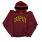 Steve and Barrys IUPUI Indiana University Purdue University Red Maroon Quarter Zip College Hoodie Sweatshirt - Medium - 21" x 23.5"