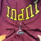 Steve and Barrys IUPUI Indiana University Purdue University Red Maroon Quarter Zip College Hoodie Sweatshirt - Medium - 21" x 23.5"