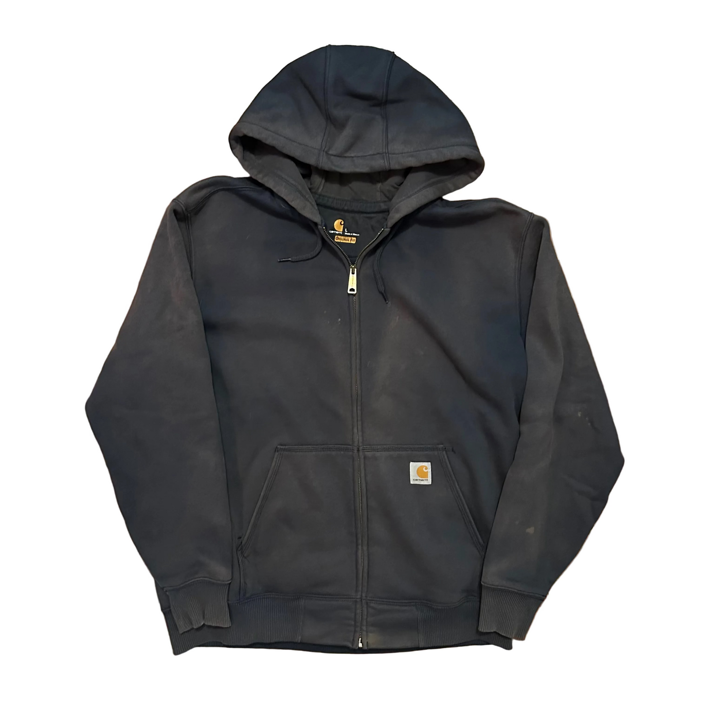 Carhartt Carphartt Navy Blue Zip Up Hoodie Sweatshirt - XLarge - 25.5" x 29.5"