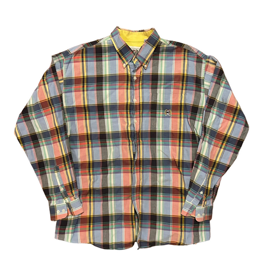 90's Cinch Multicolor Button Down Formal Collared Shirt - XLarge - 25" x 33.5"