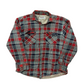 80/90's McGregor Bagpiper Red Grey Button Up Lined Shirt - XLarge - 24" x 28"