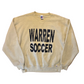 00's Russell Athletic Tan Cream Warren Soccer Crewneck Sweatshirt - Large - 23" x 26"