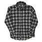 Lee Blue Green Button Up Collared Flannel Shirt - Large - 22" x 30"