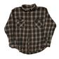St Johns Bay Brown Button Up Flannel Shirt - XLarge - 24" x 30"