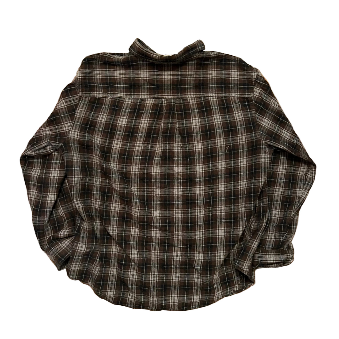 St Johns Bay Brown Button Up Flannel Shirt - XLarge - 24" x 30"