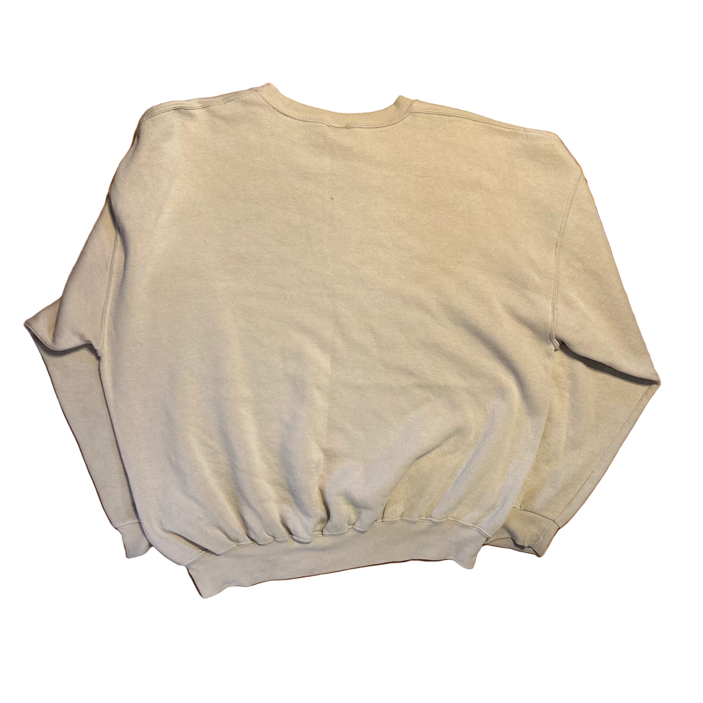 00's Russell Athletic Tan Cream Blank Crewneck Sweatshirt - XLarge - 28" x 27"