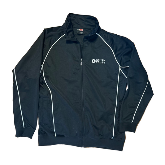 South Pole Black Zip Up Track Jacket Sweatshirt - XLarge - 24" x 30"