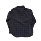 Blue Mountain Blue Grey Button Up Collared Flannel Shirt - Medium - 21" x 28.5"
