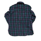 Purple Green Button Up Flannel Shirt - Large - 22" x 30.5"