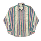 90's Mason Fondee Erike Multicolor White Button Up Cotton Shirt - Medium - 21" x 27"