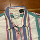 90's Mason Fondee Erike Multicolor White Button Up Cotton Shirt - Medium - 21" x 27"