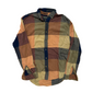 John Bartlett Blue Orange Tan Cotton Button Down Flannel Shirt - Medium - 21" x 29"