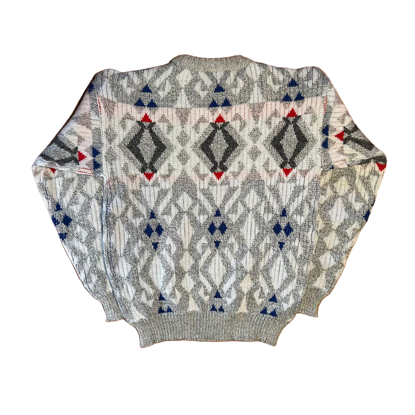 Tomorrow's Generation Grey Blue Red Sweater - Small - 18" x 21.5"