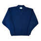 70/80's Tennessee American Navy Blue VNeck Knit Sweater - Large - 22" x 25"