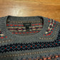 JCrew Lambswool Grey Patterned Sweater - Large - 23" x 26.5"