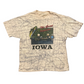 80/90’s Iowa White All Over Print White Tshirt - Large - 23" x 27"
