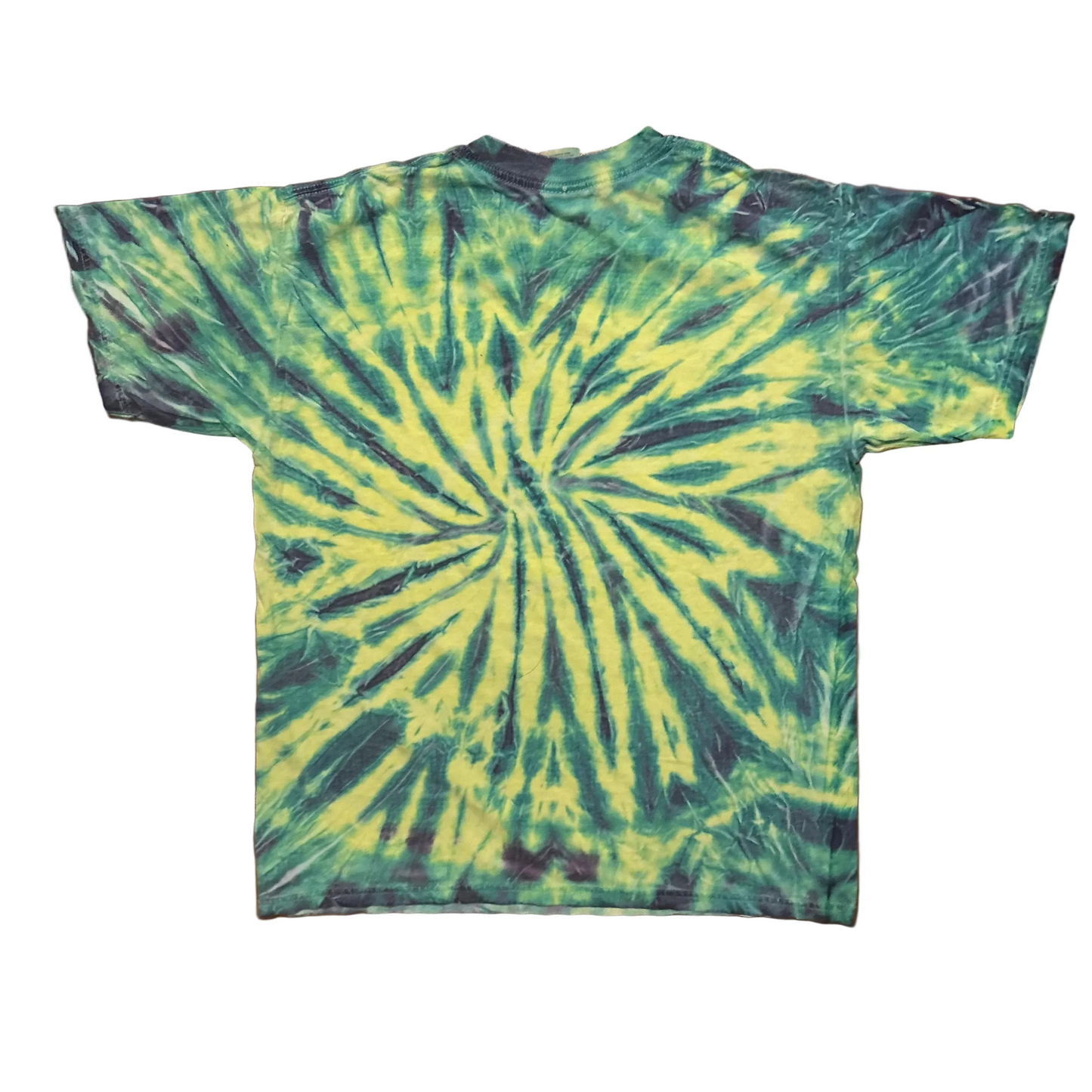 Gildan Heavy Cotton Lake of the Ozarks Green Yellow Tie Dye Tshirt - Medium - 20" x 26"