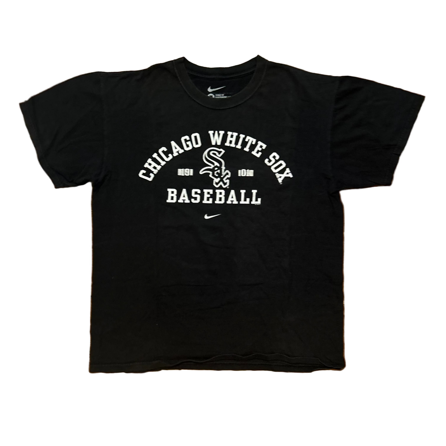 Nike Chicago White Sox Baseball MLB Black Tshirt - Large - 22" x 27"