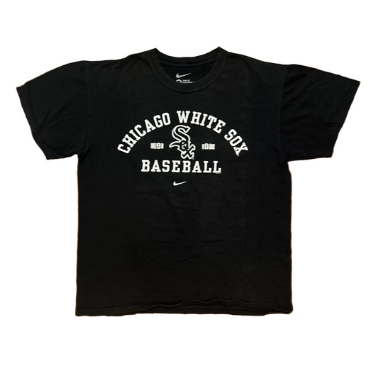 Nike Chicago White Sox Baseball MLB Black Tshirt - Large - 22" x 27"