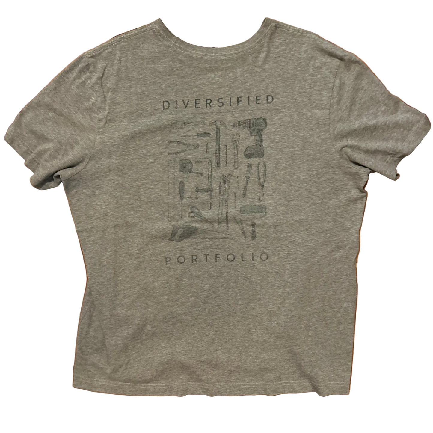 Life is Good Diversified Portfolio Grey Tshirt - XLarge - 24.5" x 30"
