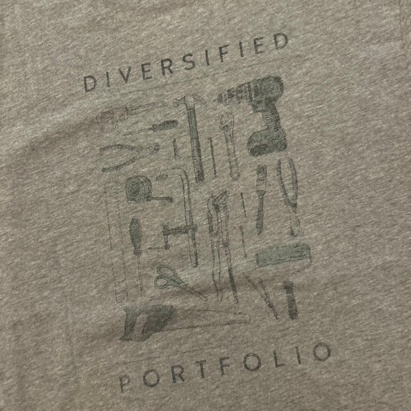 Life is Good Diversified Portfolio Grey Tshirt - XLarge - 24.5" x 30"