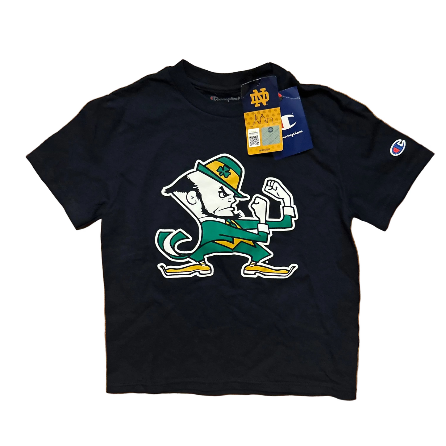 NWT Brand New Champion Navy Blue Notre Dame Fighting Irish Tshirt - XSmall - 15" x 18.5"