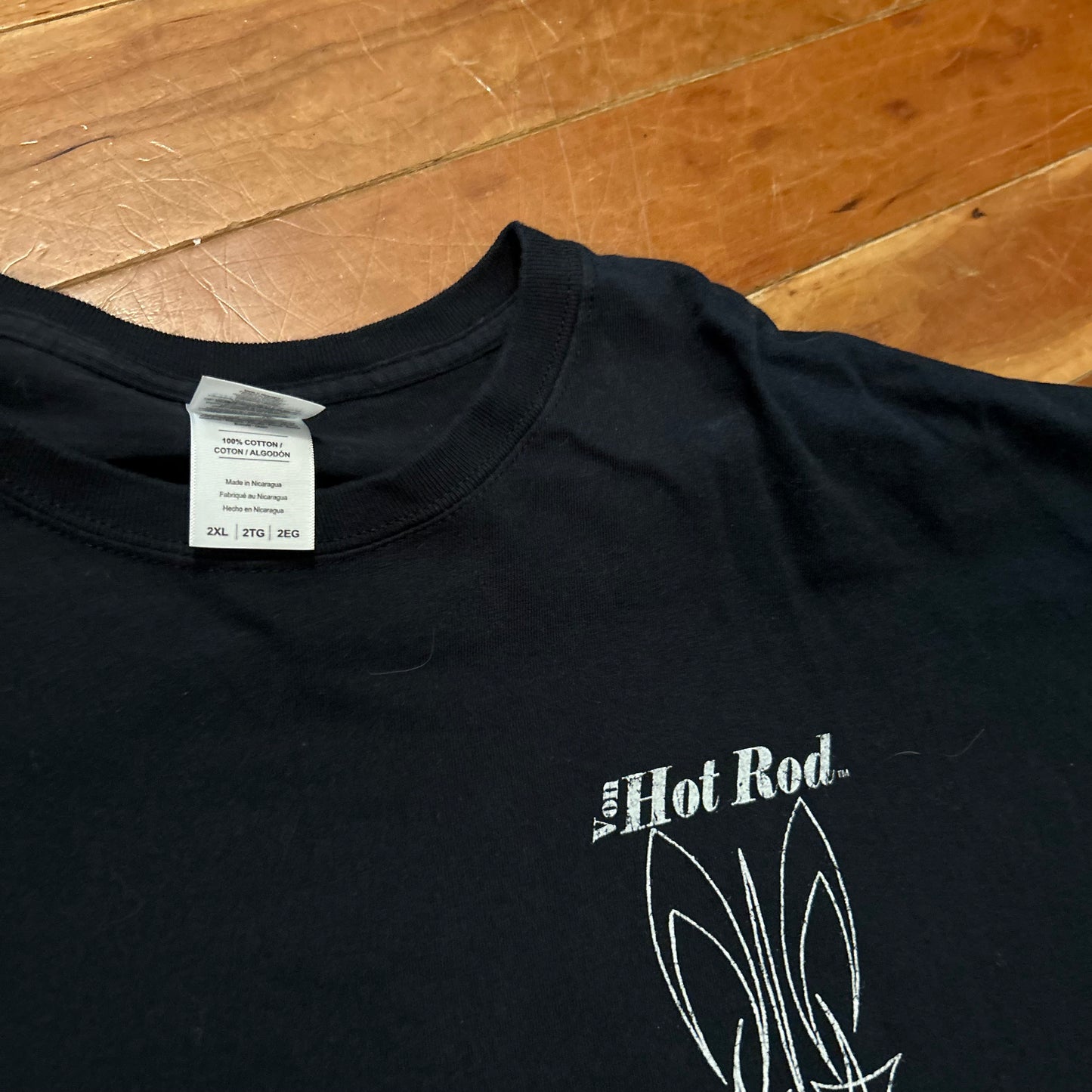 Gildan Ultra Cotton Von Hot Rod Black Car Racing Tshirt - XLarge - 26" x 29"