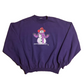 Snowman Purple Crewneck Sweatshirt - Large - 23" x 25"