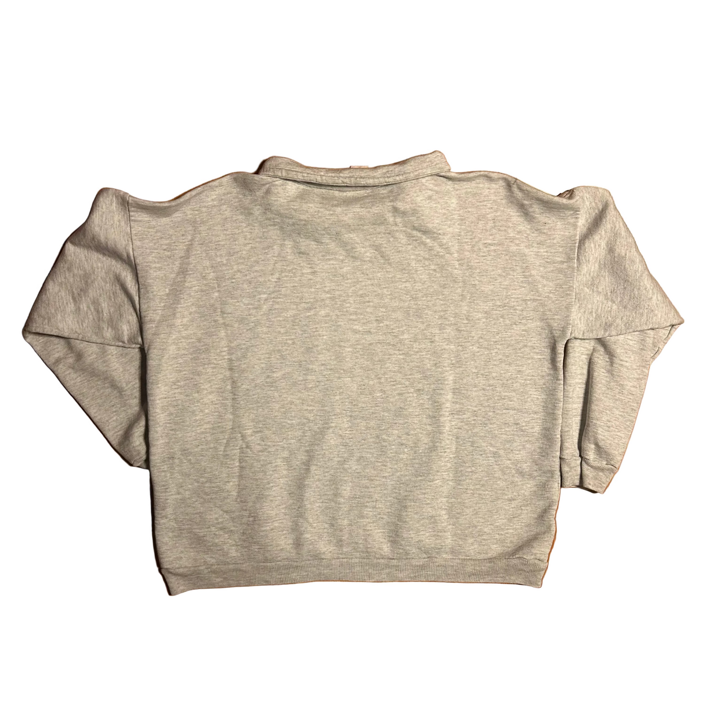 80/90’s Italia Rome Grey Collared Mock Neck Sweatshirt - XLarge - 24.5" x 24"