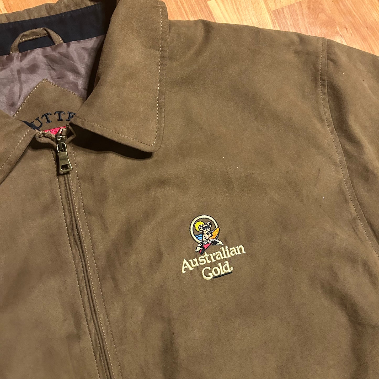 Cutter & Buck Australian Gold Brown Zip Up Jacket - XLarge - 27.5" x 28.5"