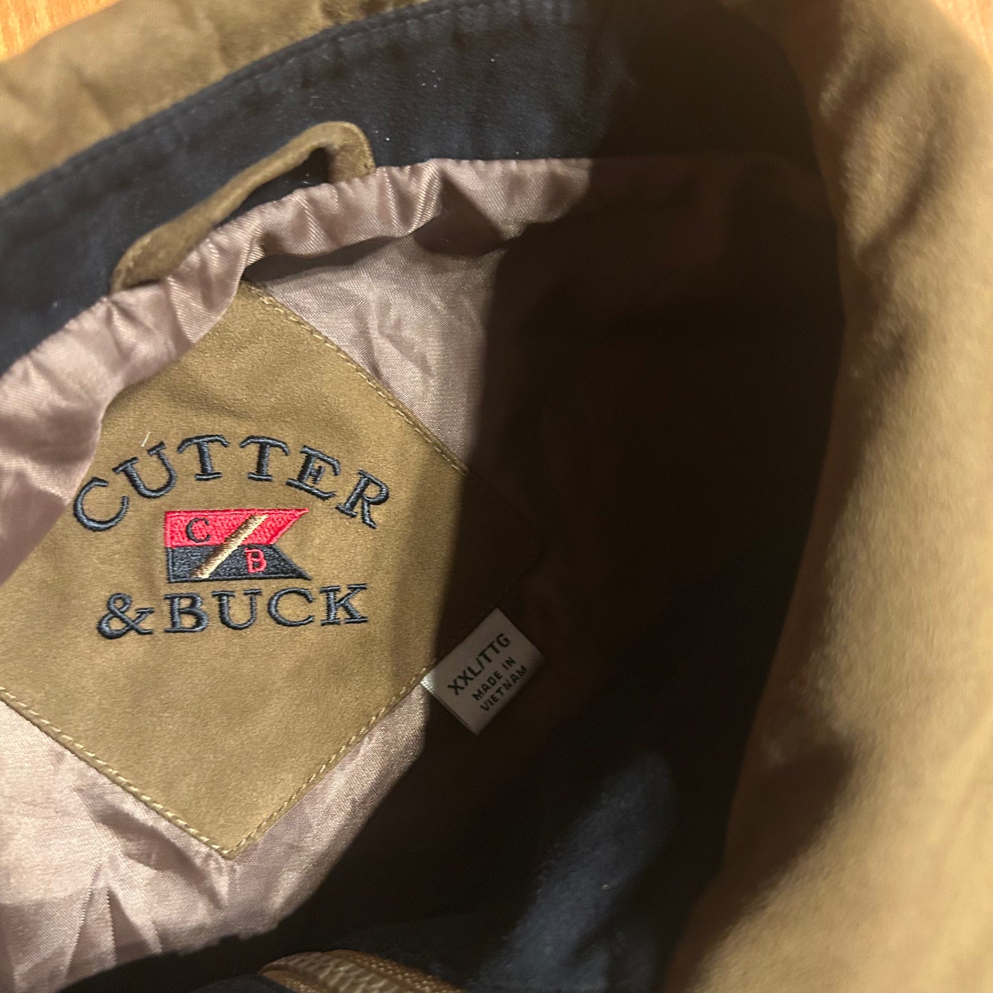 Cutter & Buck Australian Gold Brown Zip Up Jacket - XLarge - 27.5" x 28.5"