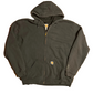 Carhartt Carphartt Navy Blue Rain Defense Hoodie Thermal Zip Up Sweatshirt - XLarge - 30" x 32.5"