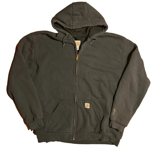 Carhartt Carphartt Navy Blue Rain Defense Hoodie Thermal Zip Up Sweatshirt - XLarge - 30" x 32.5"