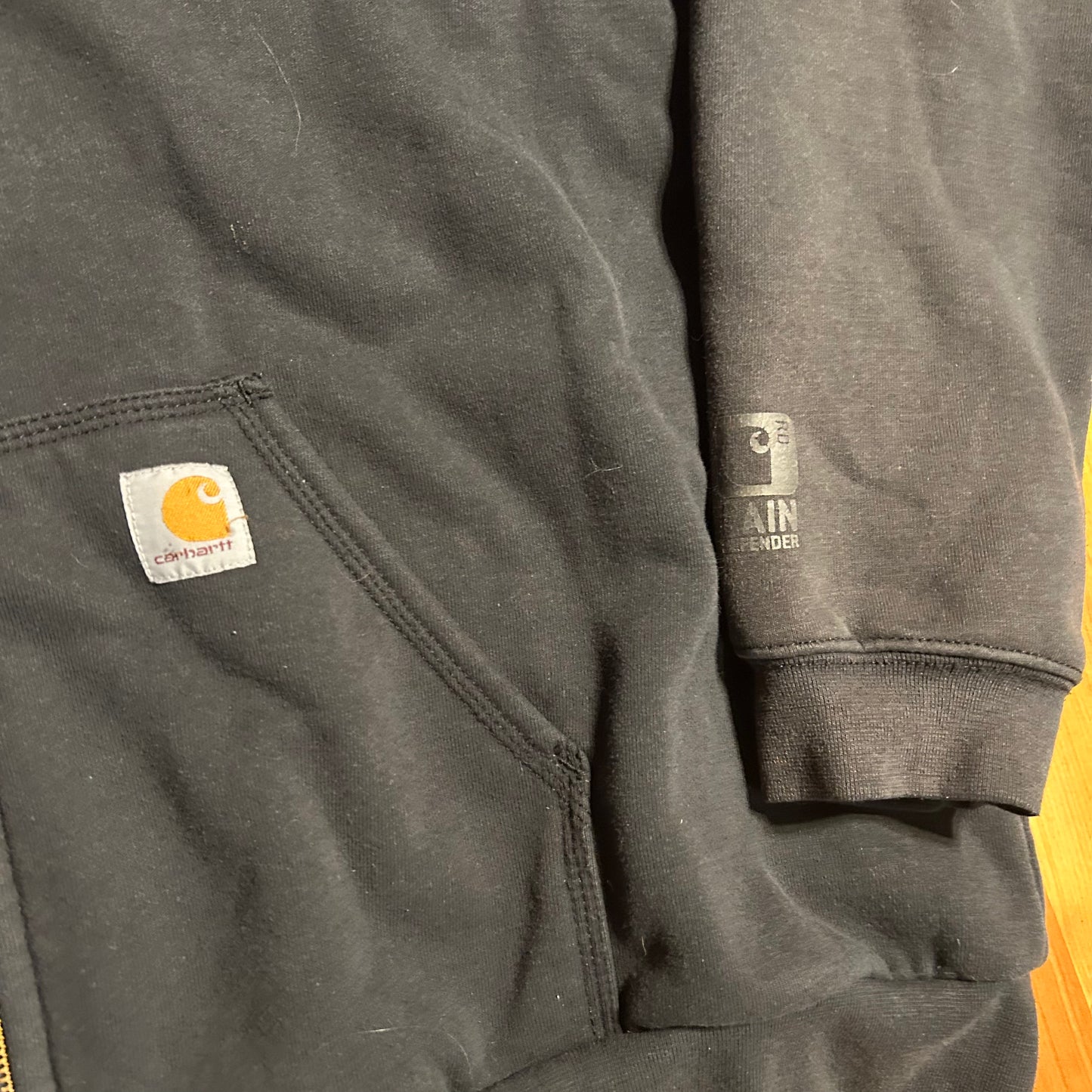 Carhartt Carphartt Navy Blue Rain Defense Hoodie Thermal Zip Up Sweatshirt - XLarge - 30" x 32.5"