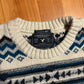 American Eagle Blue Cream Sweater - Medium - 20" x 26"