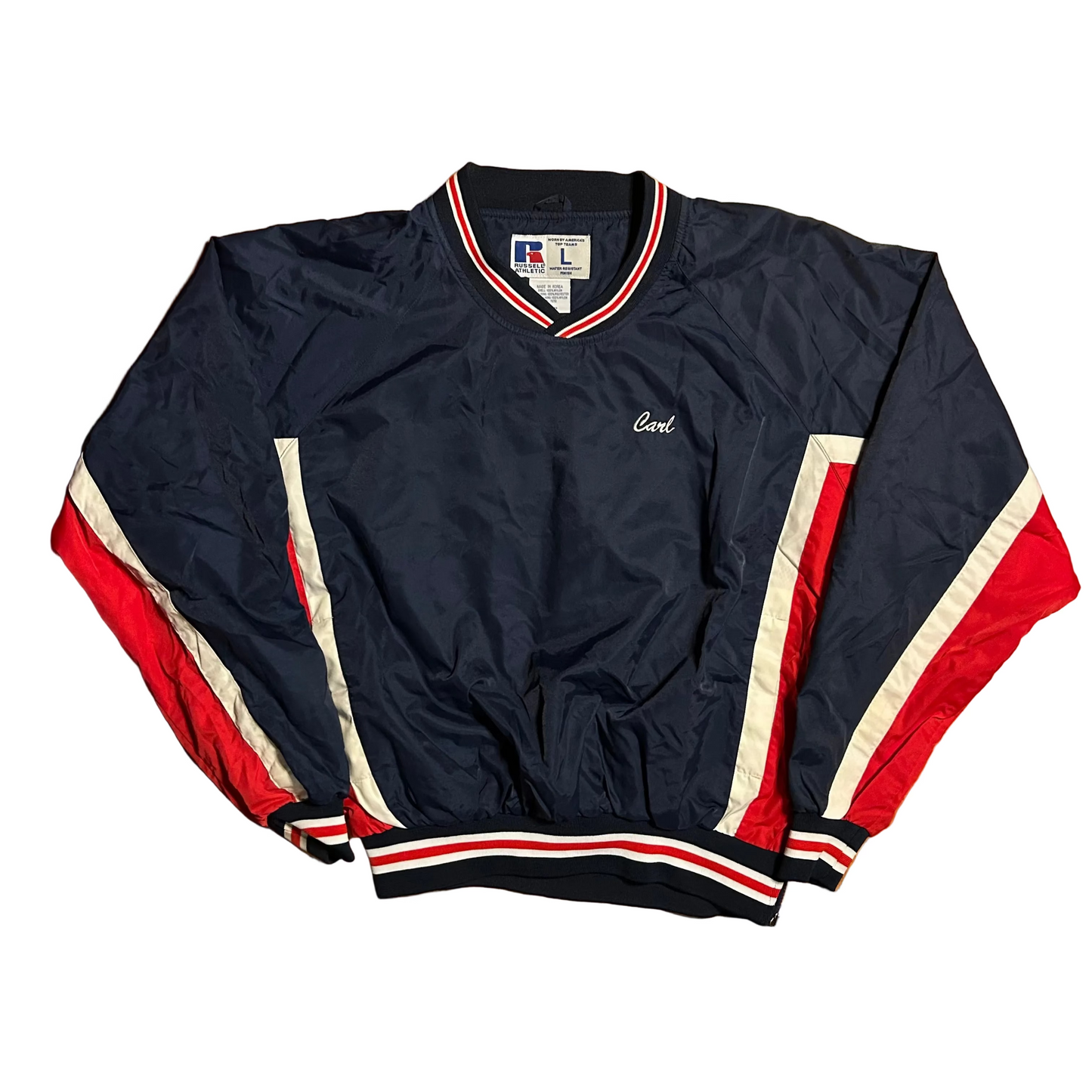 90’s Russell Athletics Carl Indy Steelers Blue Red Pullover Windbreaker Jacket - XLarge - 27" x 27"