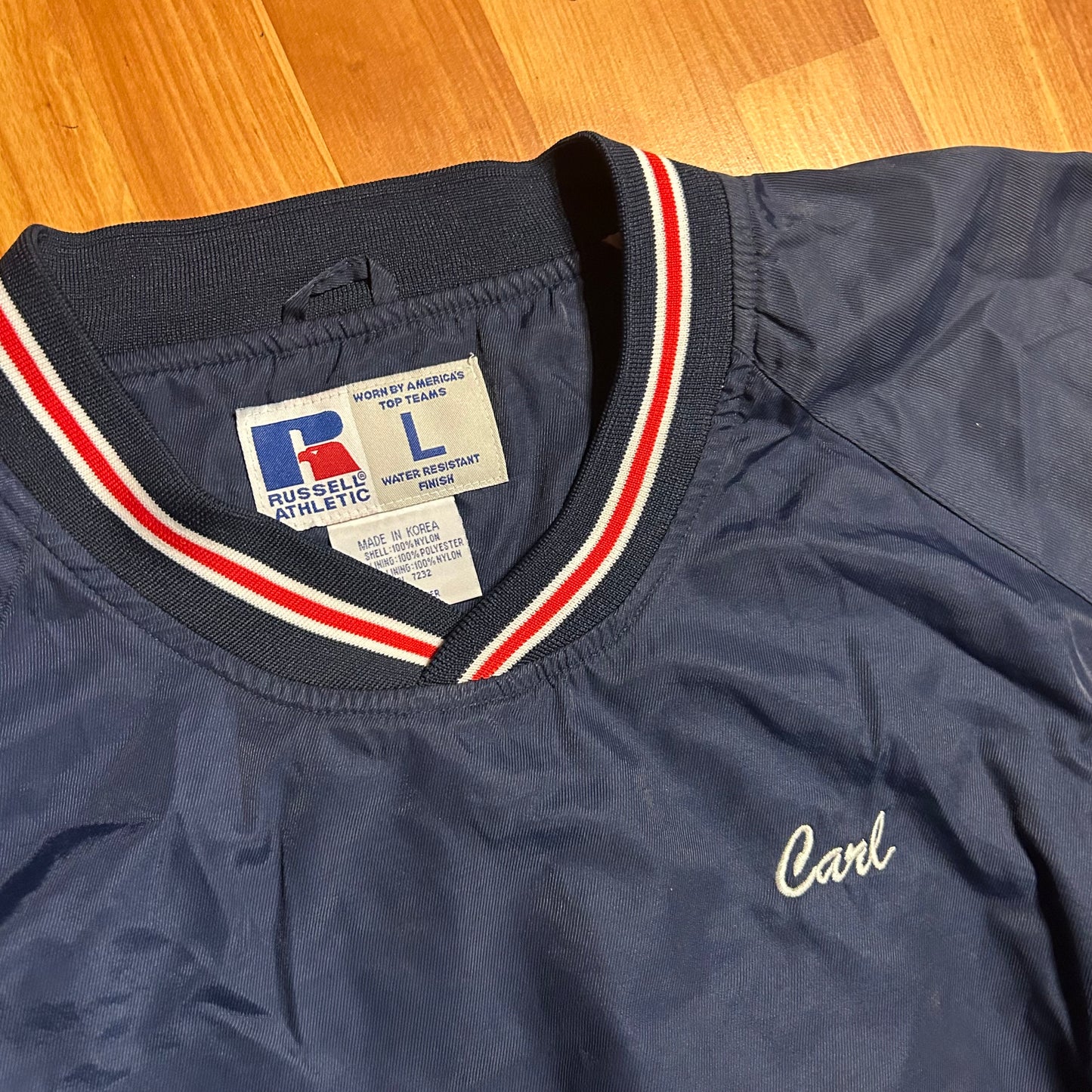 90’s Russell Athletics Carl Indy Steelers Blue Red Pullover Windbreaker Jacket - XLarge - 27" x 27"