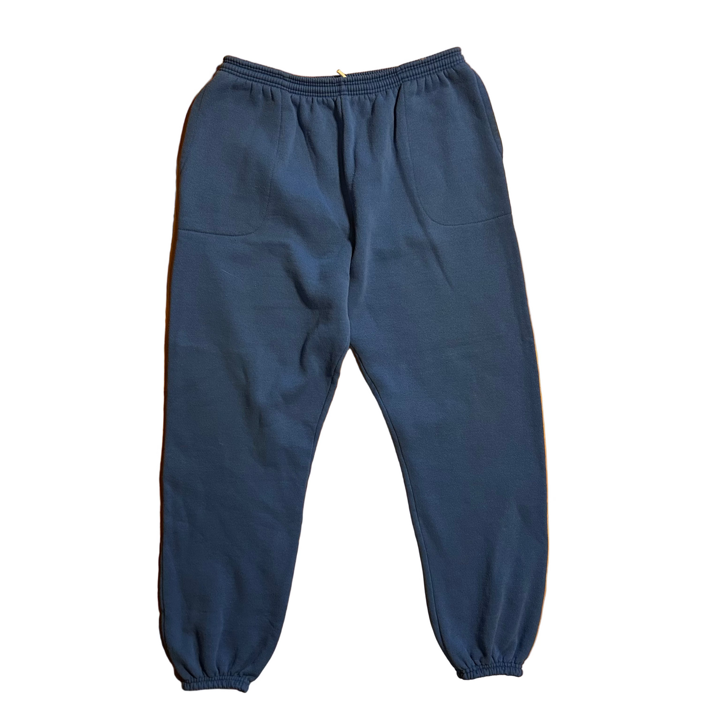 90's Hanes Classics Blue Cuffed Jogger Sweatpants - 32" x 29.5"