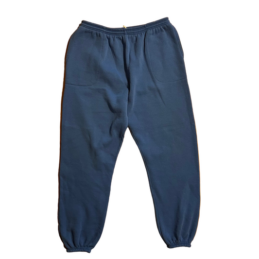 90's Hanes Classics Blue Cuffed Jogger Sweatpants - 32" x 29.5"