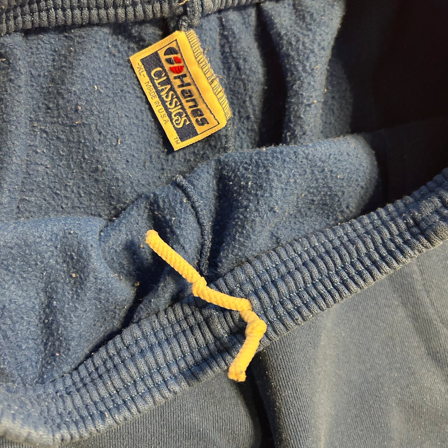 90's Hanes Classics Blue Cuffed Jogger Sweatpants - 32" x 29.5"