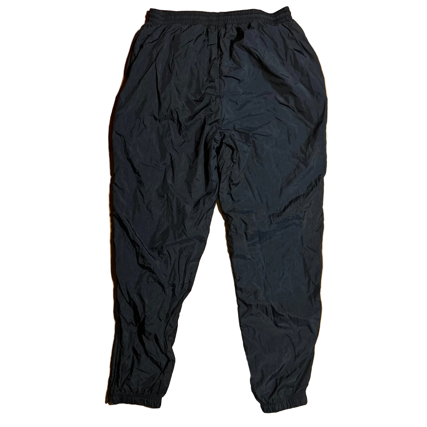 00’s JCPenney Olympic Navy Blue Nylon Jogger Pants - 30" x 31.5"