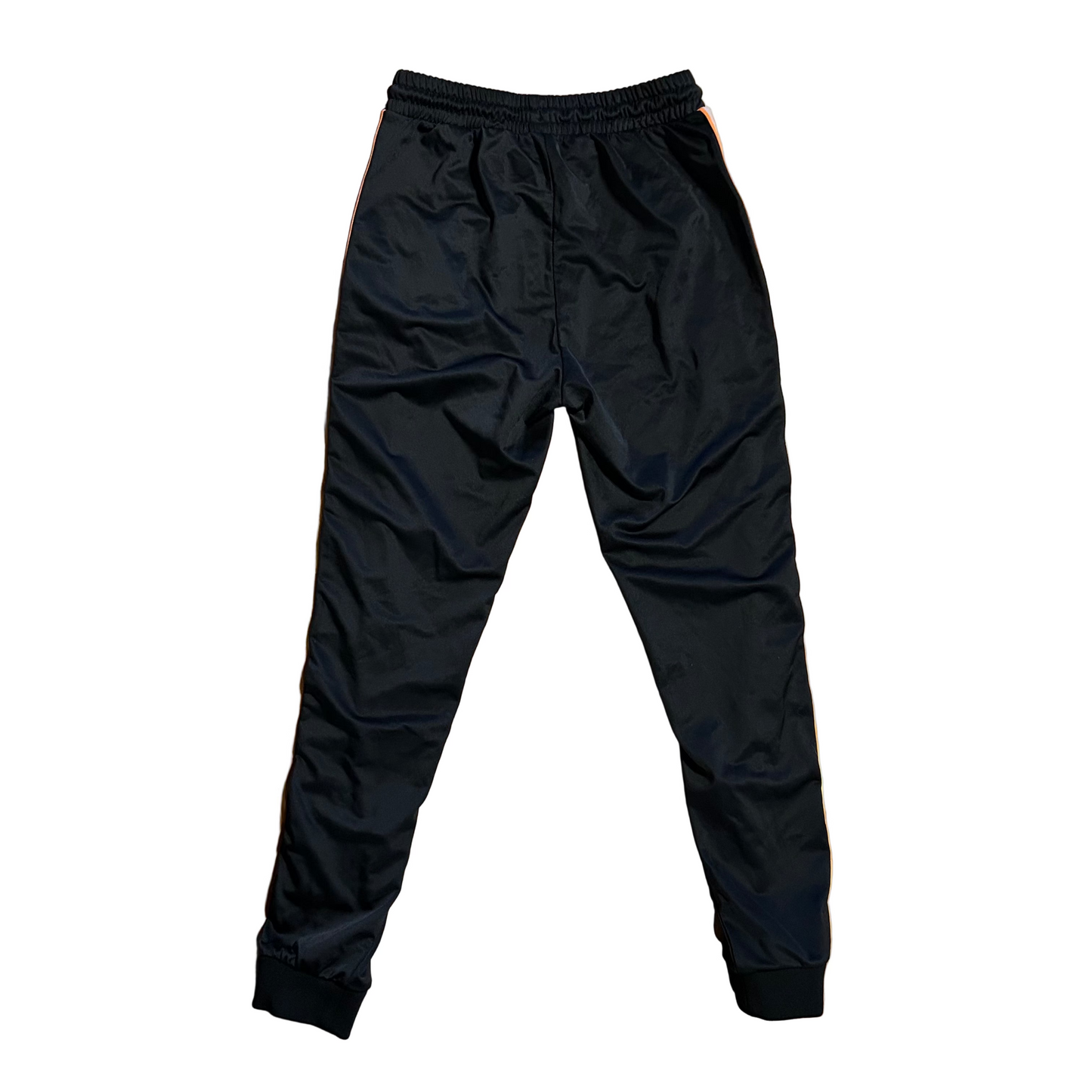 Kappa Black Orange Side Stripe Jogger Cuffed Sweatpants - 26" x 28"