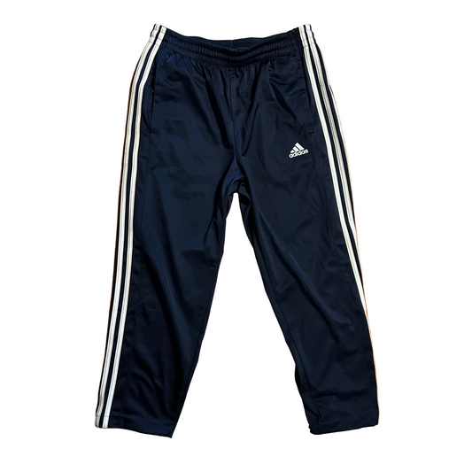 Adidas Navy Blue Side Stripe Track Sweatpants - 29" x 24.5"