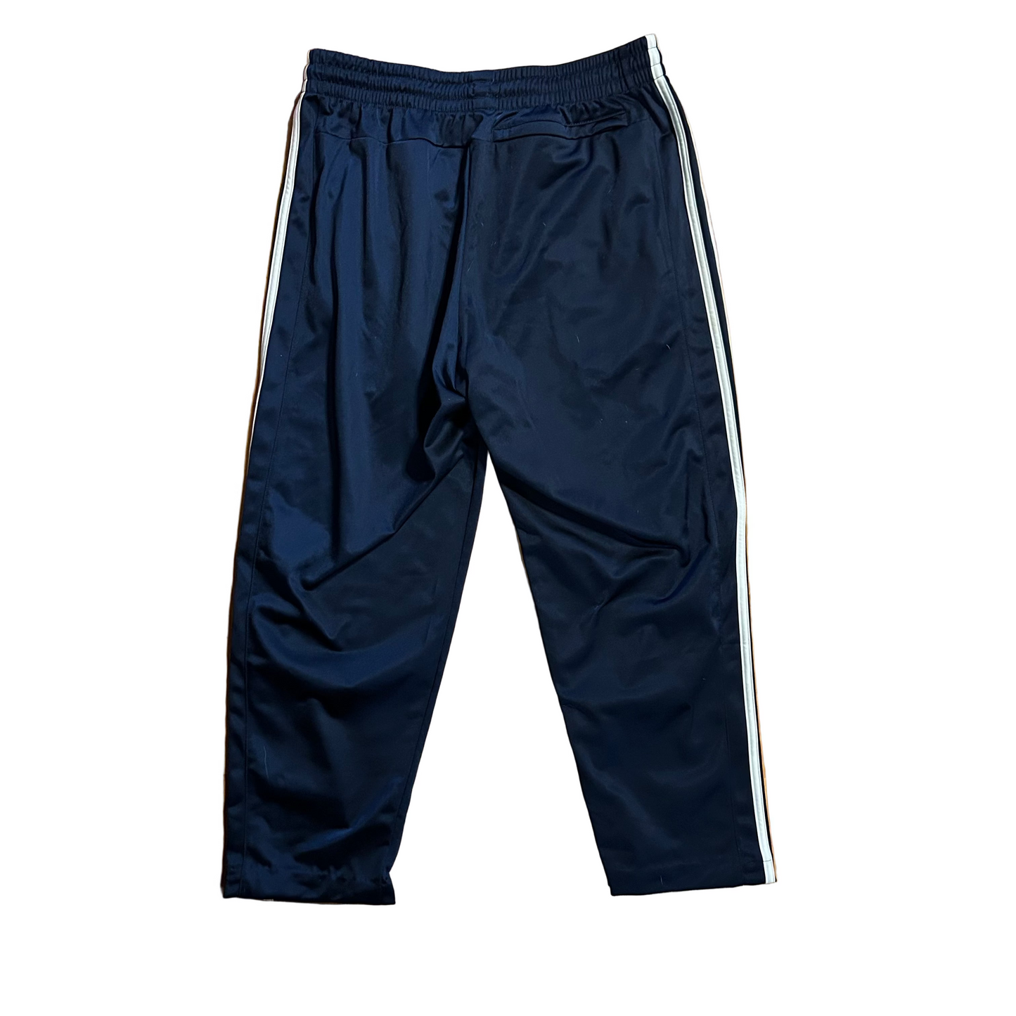 Adidas Navy Blue Side Stripe Track Sweatpants - 29" x 24.5"