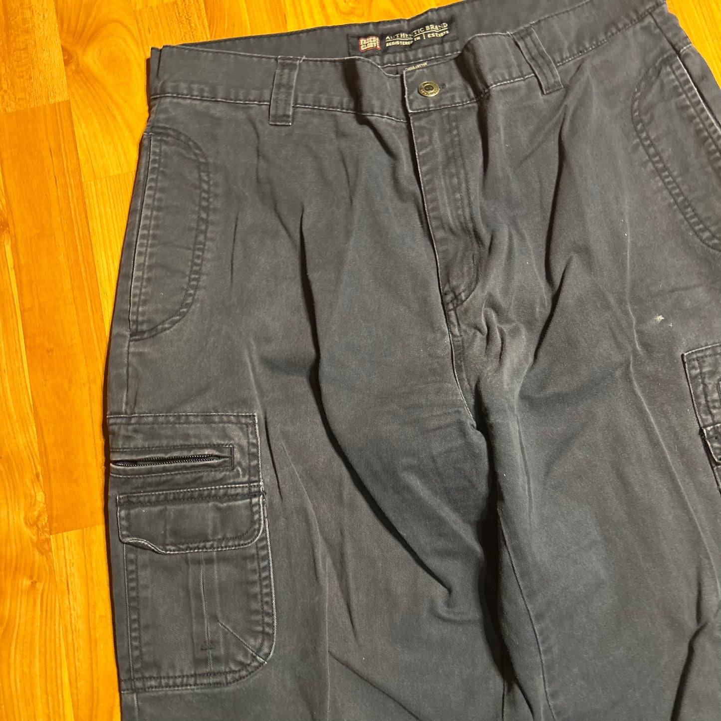 Faded Glory Navy Blue Cargo Work Pants - 34" x 30.5"