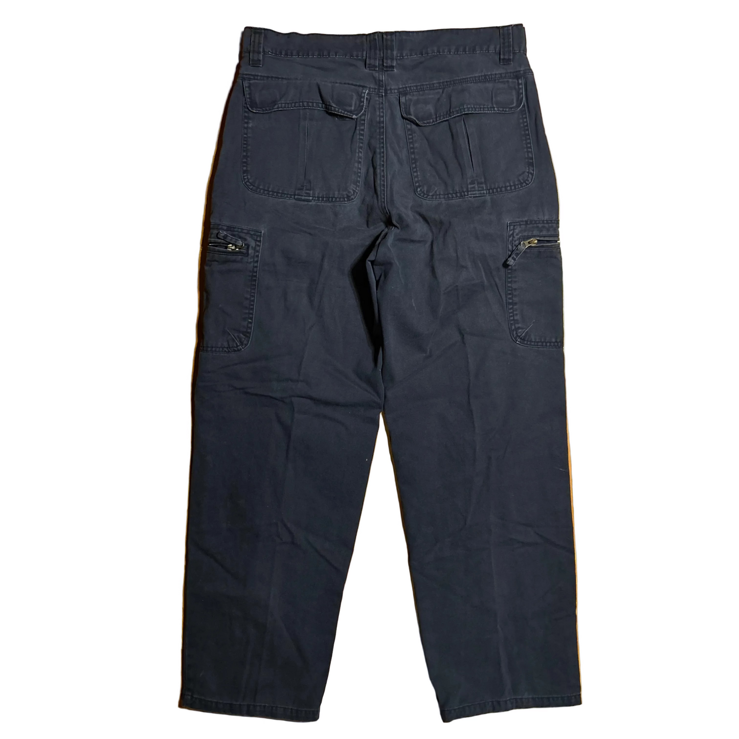 Faded Glory Navy Blue Cargo Work Pants - 34" x 30.5"