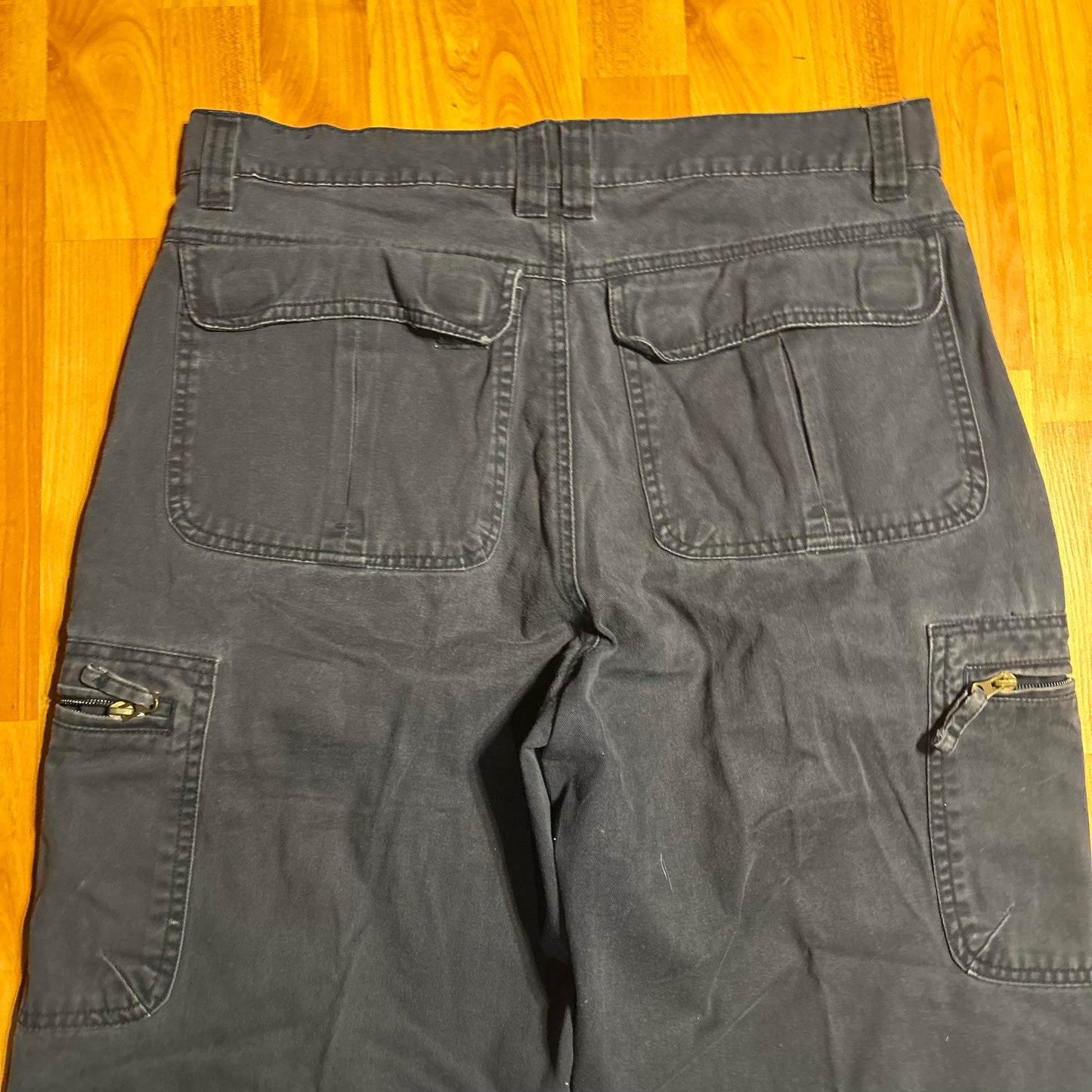 Faded Glory Navy Blue Cargo Work Pants - 34" x 30.5"