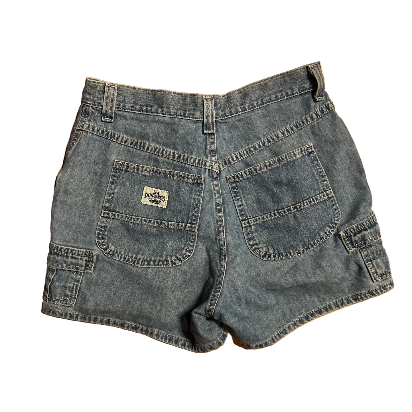 Lee Dungarees Denim Blue Jean Cargo Shorts - 29" x 3.5"